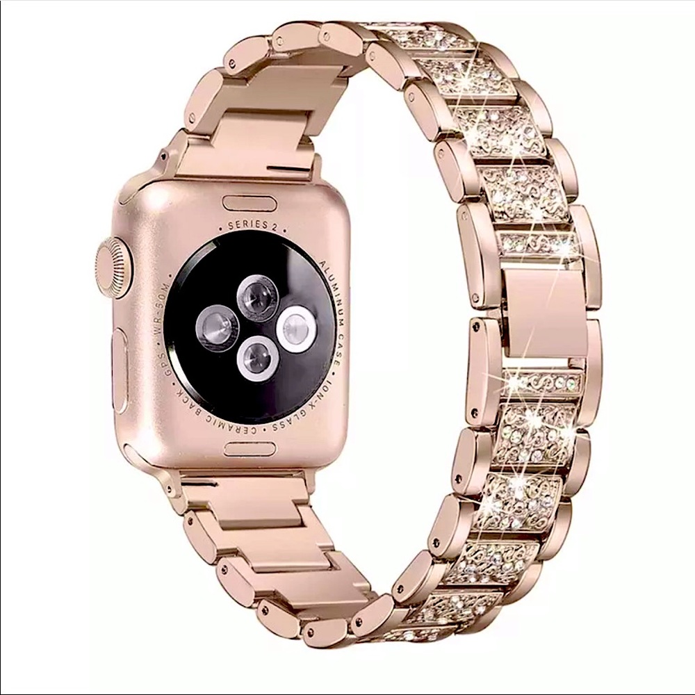 Rose Gold iWatch Faux Diamond Replacement Band